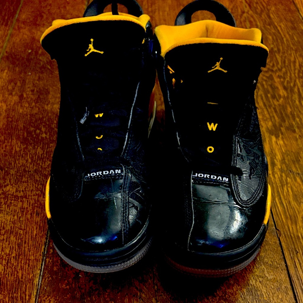 Jordan High-Top Sneakers in Black and Yellow